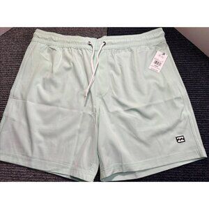 BILLABONG Men's Large Teal Green Pull On Shorts Swim Trunks New NWT
